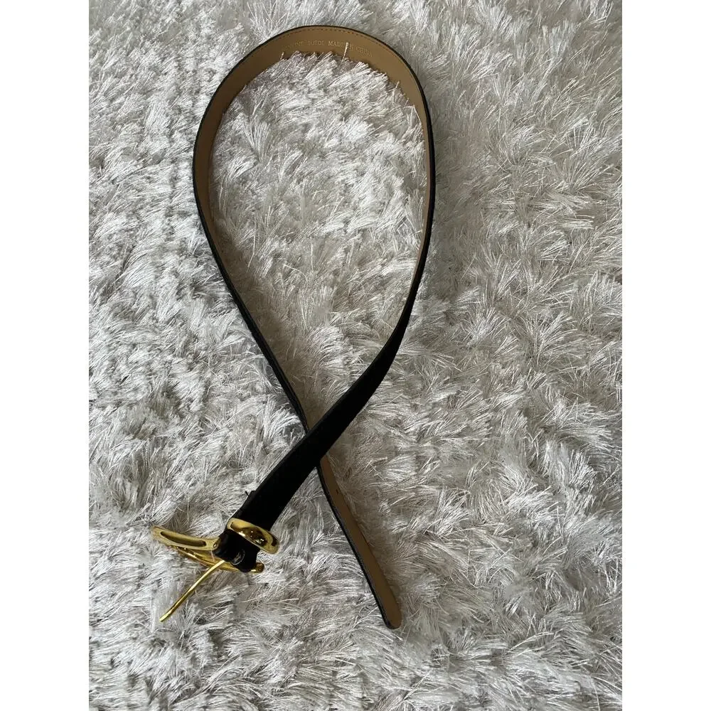 Vintage black suede
